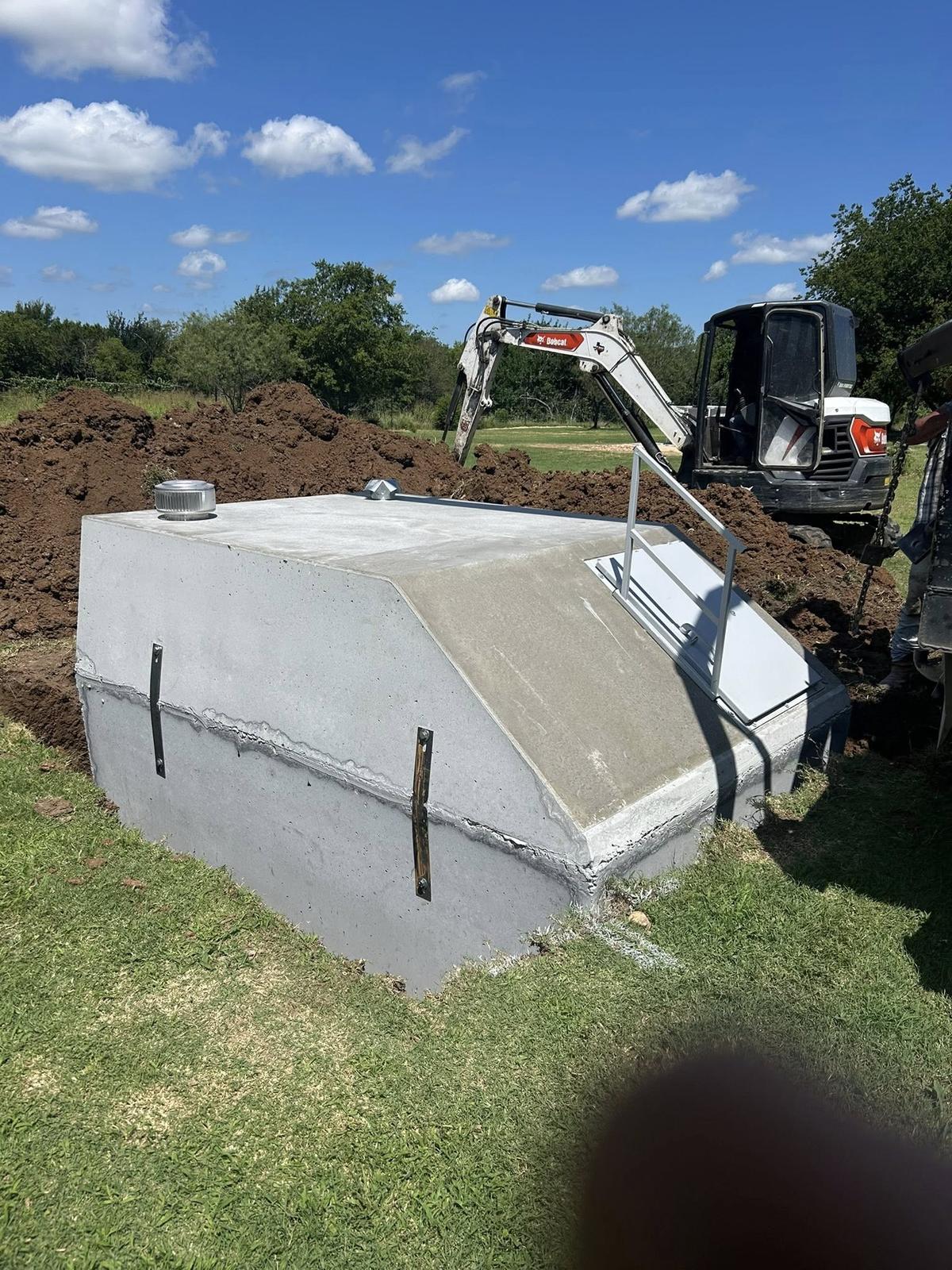 EZ Entry storm shelter with less steep stairs